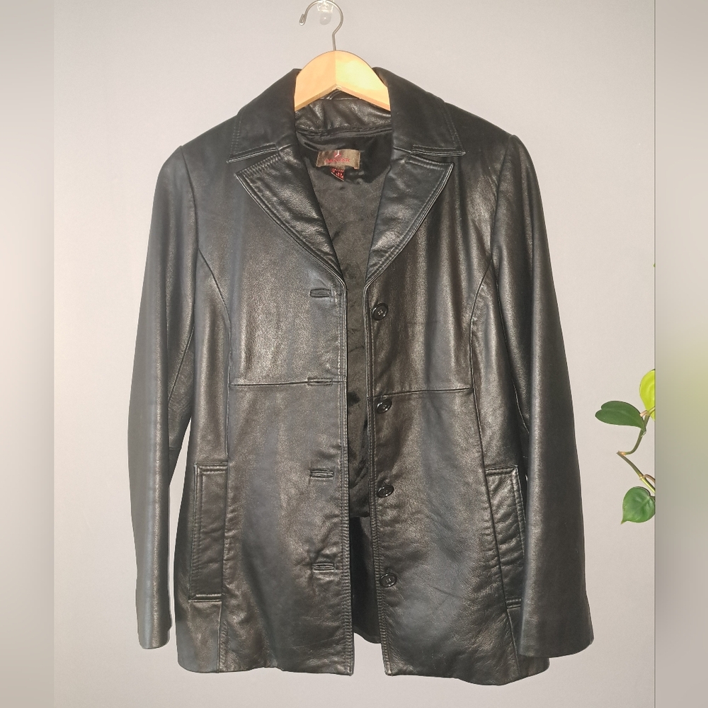 XXS Danier Genuine Leather Jacket with zip out vest lining CS
